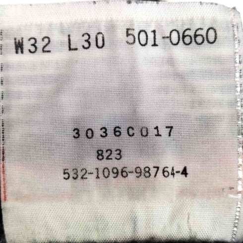 リーバイス Levis 96年製 USA製 ボタン裏532 501-0660 ブラック デニム ノックスビル工場 メンズ W32 L30