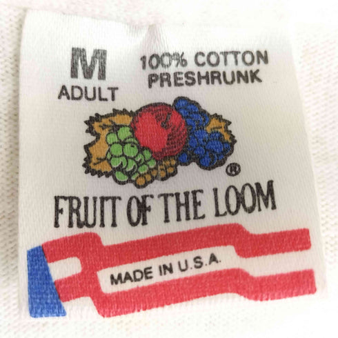 フルーツオブザルーム FRUIT OF THE LOOM USA製 袖&裾シングル 俳優 クルーネックTシャツ メンズ import:M