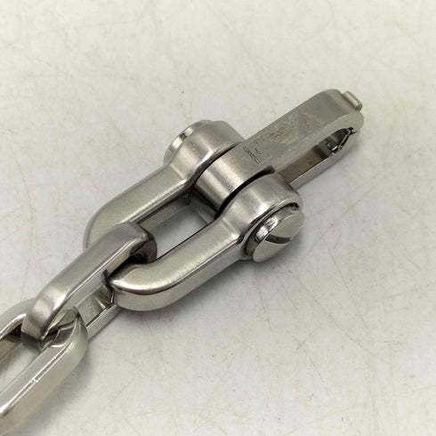 エンポリオアルマーニ EMPORIO ARMANI シルバートーン ステンレス スチール チェーン ブレスレット アクセサリー メンズ