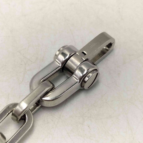 エンポリオアルマーニ EMPORIO ARMANI シルバートーン ステンレス スチール チェーン ブレスレット アクセサリー メンズ