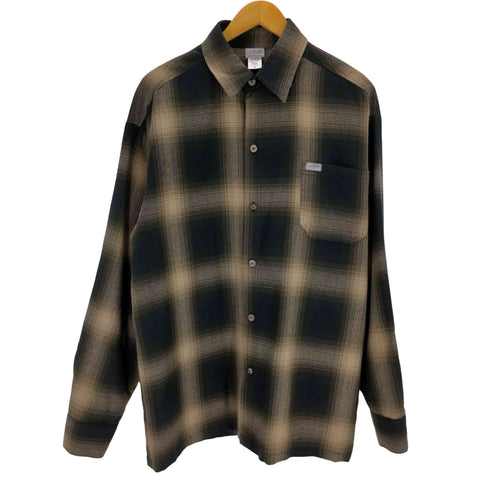 キャルトップ CALTOP USA製 オンブレ チェック 長袖 フランネル シャツ メンズ import:M