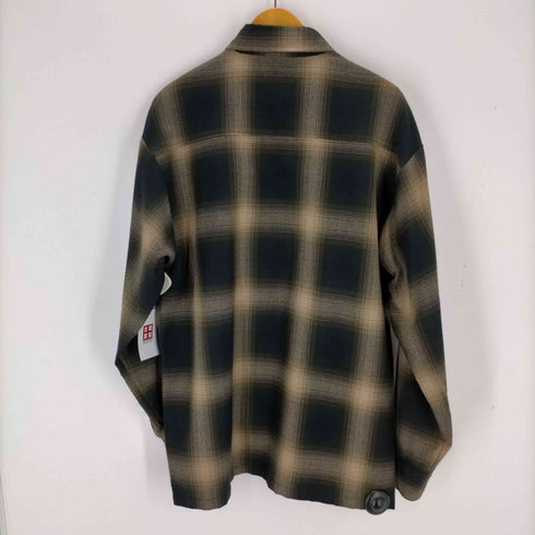 キャルトップ CALTOP USA製 オンブレ チェック 長袖 フランネル シャツ メンズ import:M
