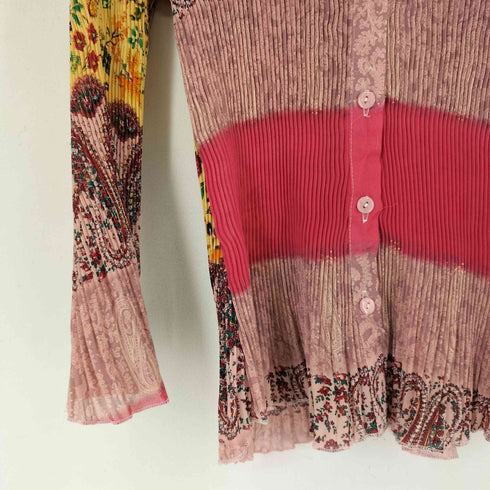 ST.HELENA 花柄プリーツ L/S シャツ レディース