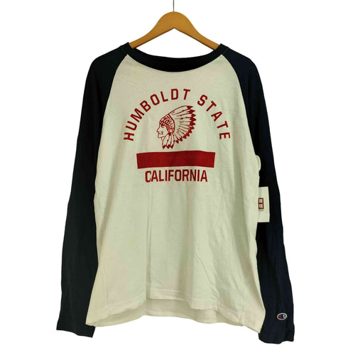 チャンピオン Champion HUMBOLDT STATE CALIFORNIA インディアンプリント ラグランカットソー メンズ LARGE