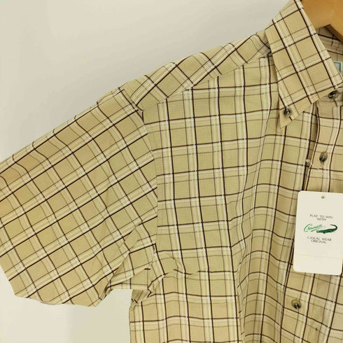 クロコダイル crocodile チェック柄 B.D S/S シャツ メンズ import:M