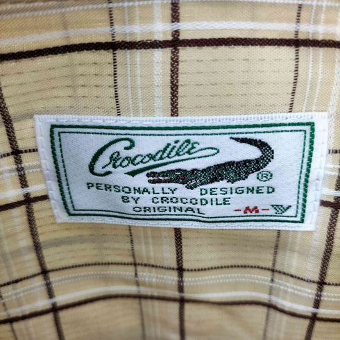 クロコダイル crocodile チェック柄 B.D S/S シャツ メンズ import:M