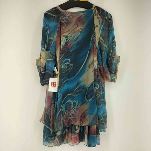 総柄シアーワンピース レディース