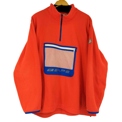 アベイシングエイプ A BATHING APE ハーフジップフリースプルオーバー メンズ 2XL