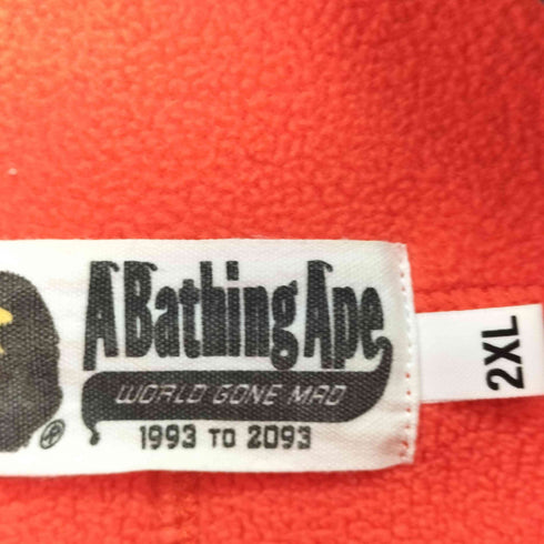 アベイシングエイプ A BATHING APE ハーフジップフリースプルオーバー メンズ 2XL