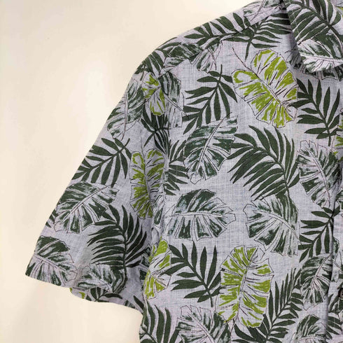 ジョセフアボード JOSEPH ABBOUD コットン リネン 総柄 S/S レギュラーカラー シャツ メンズ JPN:M