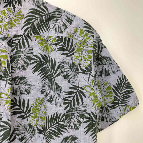 ジョセフアボード JOSEPH ABBOUD コットン リネン 総柄 S/S レギュラーカラー シャツ メンズ JPN:M