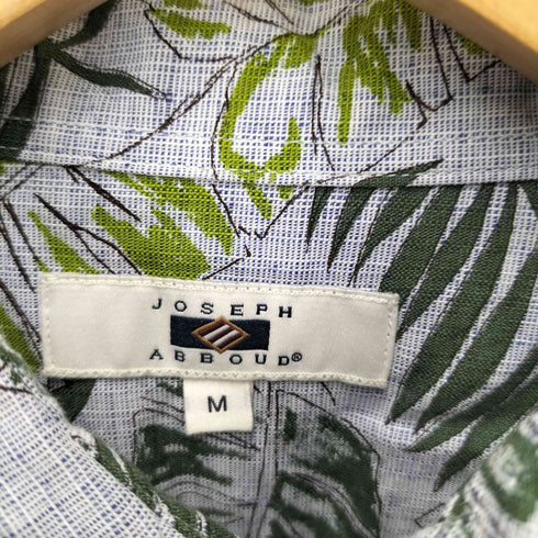 ジョセフアボード JOSEPH ABBOUD コットン リネン 総柄 S/S レギュラーカラー シャツ メンズ JPN:M