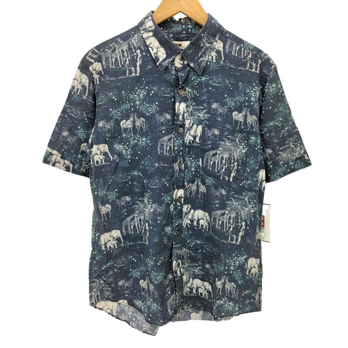 ジョセフアボード JOSEPH ABBOUD コットン アニマル 総柄 S/S レギュラーカラー シャツ メンズ JPN:M