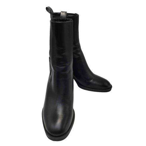 ザラ ZARA WIDE HEELED STRETCH ANKLE BOOTS ワイド ヒール ストレッチ アンクル ブーツ メンズ EUR:40
