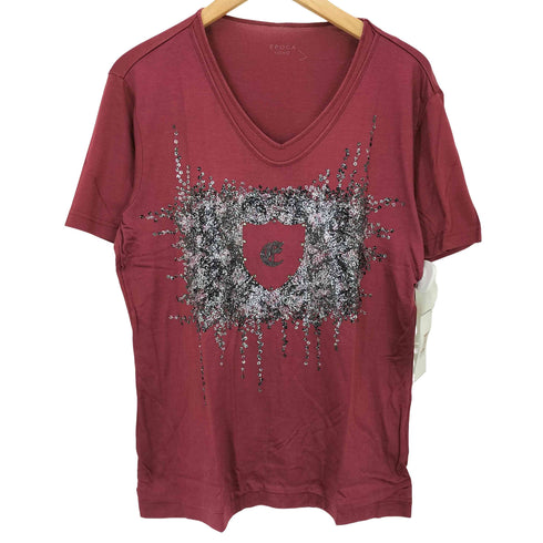 エポカウォモ Epoca uomo スパンコール デザイン フェイクレイヤード S/S カットソー Y2K メンズ EUR:48