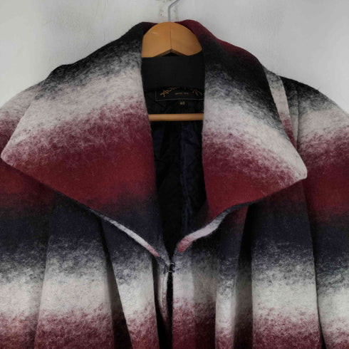 ヴィヴィアンウエストウッド アングロマニア Vivienne Westwood ANGLOMANIA ワンボタン ボーダー フロントタックデザイン コート レディース JPN:M