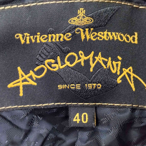 ヴィヴィアンウエストウッド アングロマニア Vivienne Westwood ANGLOMANIA ワンボタン ボーダー フロントタックデザイン コート レディース JPN:M