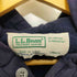 エルエルビーン L.L.Bean 90S USA製 RUSSELL ATHLETIC製 フロントボタン プルオーバー パーカー ナス紺 メンズ import:L