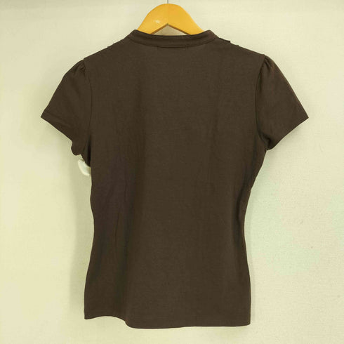 アナイ ANAYI フリルデザイン Vネック 半袖 Tシャツ レディース JPN:38