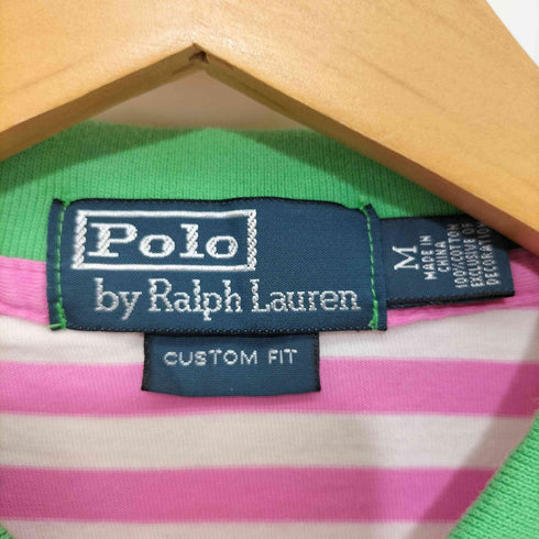 ポロバイラルフローレン Polo by RALPH LAUREN CUSTOM FIT ポニー刺繍 ボーダー ポロシャツ レディース M