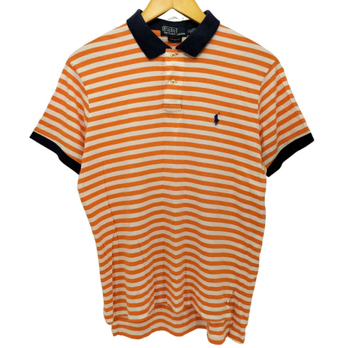 ポロバイラルフローレン Polo by RALPH LAUREN CUSTOM FIT ポニー刺繍 ボーダー ポロシャツ レディース M