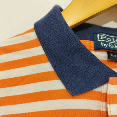 ポロバイラルフローレン Polo by RALPH LAUREN CUSTOM FIT ポニー刺繍 ボーダー ポロシャツ レディース M