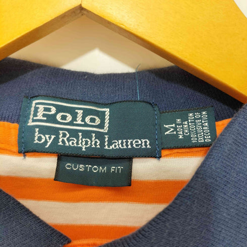 ポロバイラルフローレン Polo by RALPH LAUREN CUSTOM FIT ポニー刺繍 ボーダー ポロシャツ レディース M