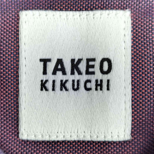タケオキクチ TAKEO KIKUCHI 玉虫 七分袖 ボタンダウンシャツ メンズ