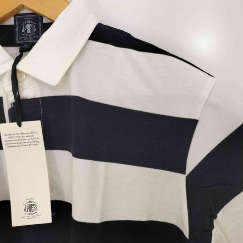 ジェイプレス J.PRESS ボーダーラグビー ジャージ ポロシャツ メンズ JPN:M