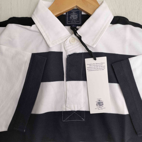 ジェイプレス J.PRESS ボーダーラグビー ジャージ ポロシャツ メンズ JPN:M
