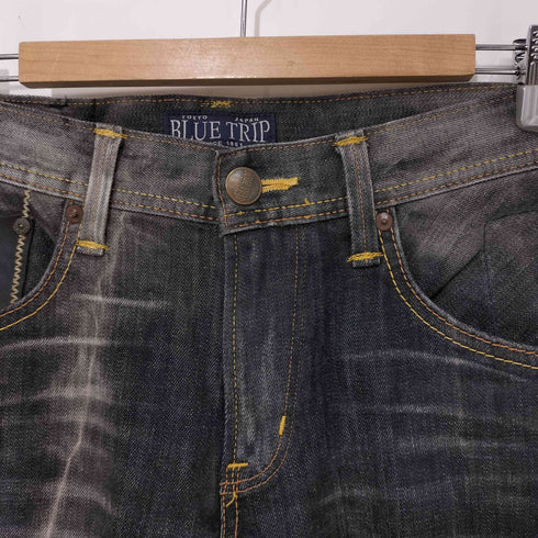 エドウィン EDWIN y2k BLUE TRIP ブリーチ加工 ブーツカット デニムパンツ メンズ US:30-31