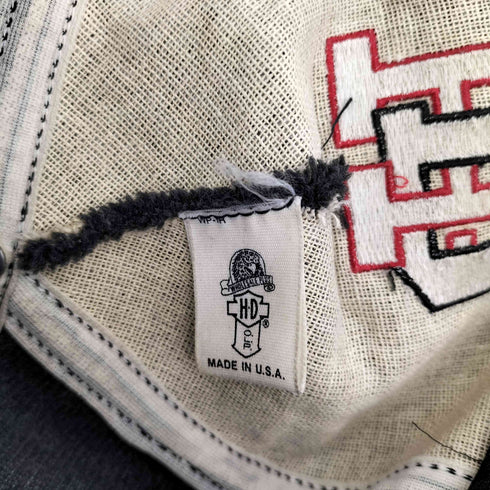 ハーレーダビッドソン HARLEY-DAVIDSON USA製 HD刺繍 スナップバック ベースボール キャップ メンズ