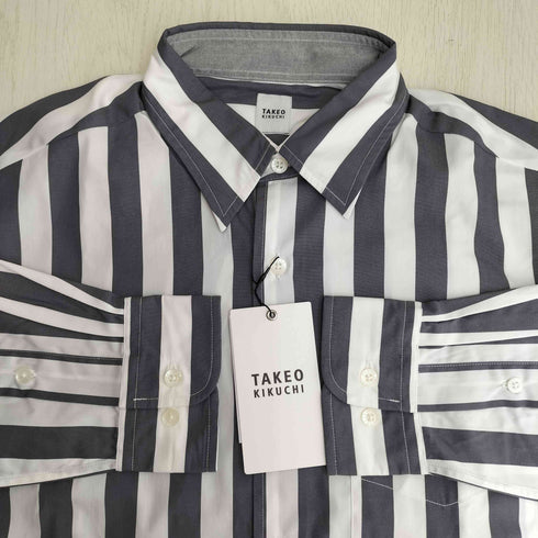 タケオキクチ TAKEO KIKUCHI ワイドピッチ ストライプ シャツ メンズ JPN:M