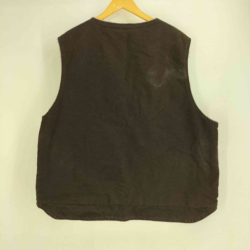 カーハート Carhartt メキシコ製 SANDSTONE RUGGED VEST 裏地ボア ダック地 ジップベスト メンズ 2XL
