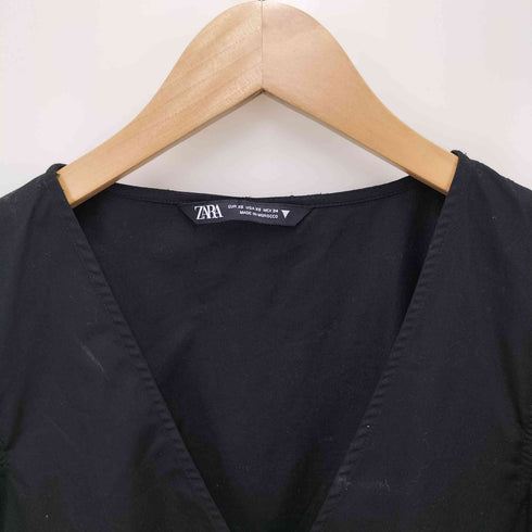 ザラ ZARA パフスリーブ チュニック ワンピース レディース import:XS