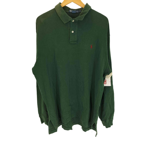 ポロバイラルフローレン Polo by RALPH LAUREN ポニー刺繍 コットン L/S ポロシャツ メンズ import:L