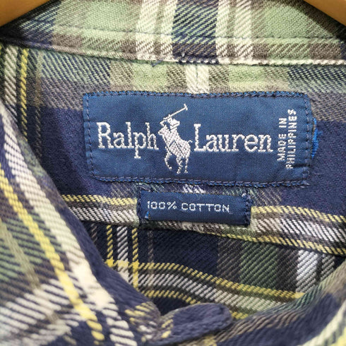 ラルフローレン RALPH LAUREN ポニー刺繍 フランネルシャツ メンズ