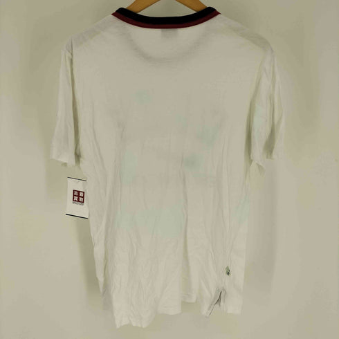 ナイキ NIKE 00S グレータグ スウッシュ ロゴ プリント リブカラー S/S クルーネック Tシャツ メンズ import:M