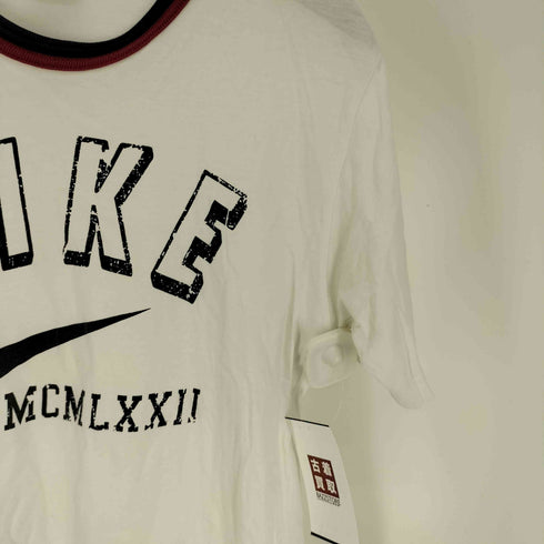 ナイキ NIKE 00S グレータグ スウッシュ ロゴ プリント リブカラー S/S クルーネック Tシャツ メンズ import:M