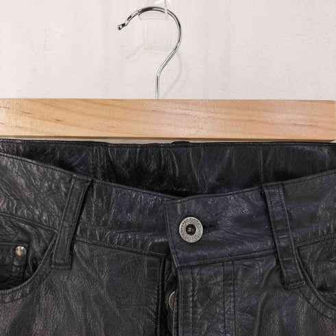 ゴーサンゴーイチプールオム 5351 POUR LES HOMMES ボタンフライレザーパンツ メンズ JPN:2