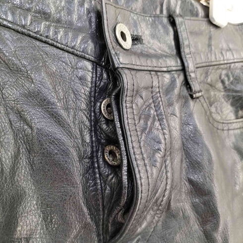 ゴーサンゴーイチプールオム 5351 POUR LES HOMMES ボタンフライレザーパンツ メンズ JPN:2