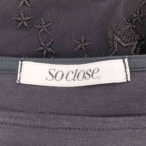ソークローズ so close 星柄 チュール 半袖 ワンピース レディース S-M