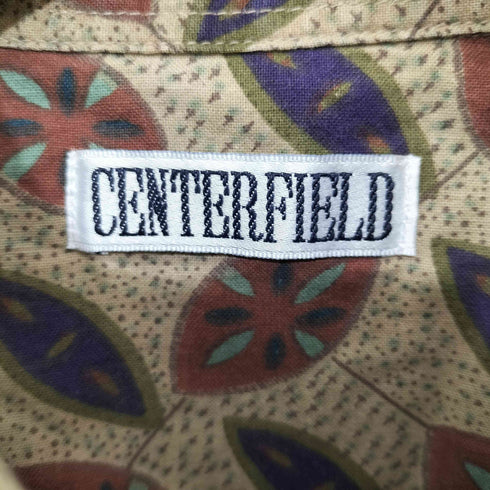 CENTERFIELD 落ち葉模様 格子 柄シャツ メンズ L
