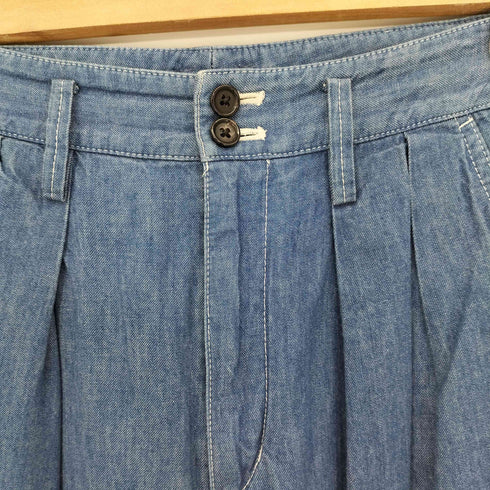 トゥモローランドマカフィー tomorrowland macphee ライトデニム ベルテッドワイドパンツ レディース 32