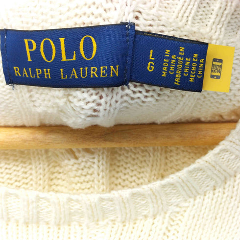 ポロラルフローレン POLO RALPH LAUREN ポニー刺繍 ケーブル編み コットンニット メンズ import:L
