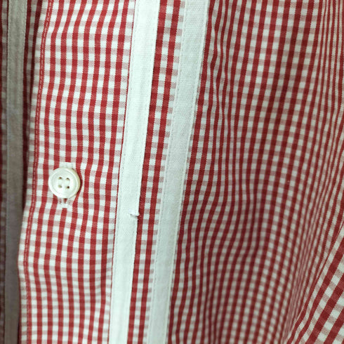 コムデギャルソンオム COMME des GARCONS HOMME 00S 08SS ギンガムチェック センターライン L/S シャツ メンズ JPN:M
