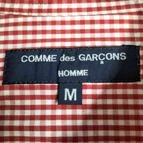 コムデギャルソンオム COMME des GARCONS HOMME 00S 08SS ギンガムチェック センターライン L/S シャツ メンズ JPN:M