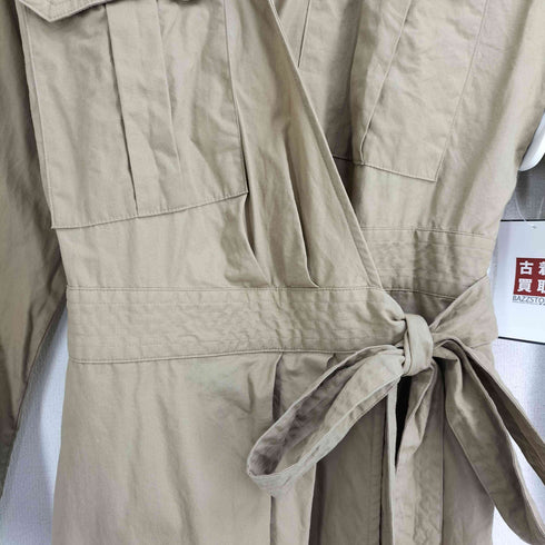 バナナリパブリック BANANA REPUBLIC LS BELTED POPL NEW BRITISH ポプリン ミディ シャツワンピース ロングアウター レディース JPN:M