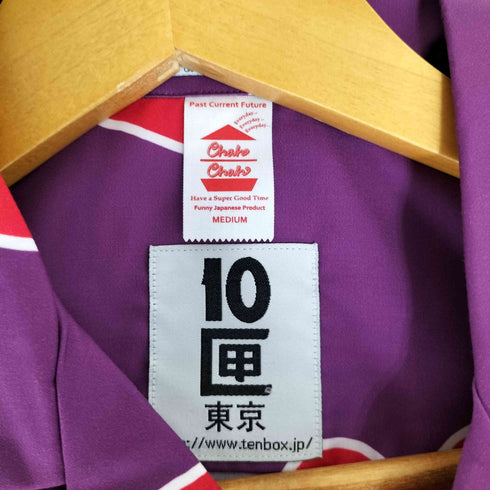 テンボックス 10匣 TENBOX × Chah Chah ハート柄 開襟 オープンカラーシャツ メンズ JPN:M
