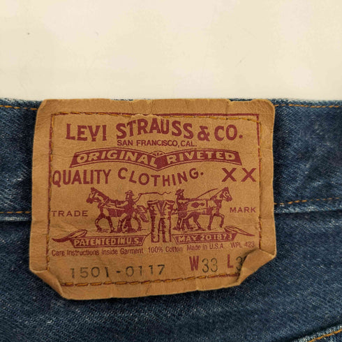 リーバイス Levis 80S 87年製 USA製 1501-0117 ボタン裏653刻印 ボタンフライデニムパンツ メンズ W33 L38